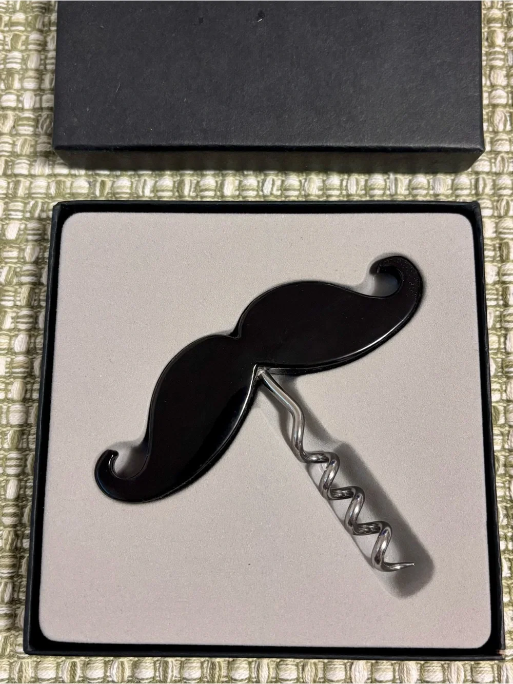 Fred Handlebar Mustache Wine Bottle Opener NEW Black
